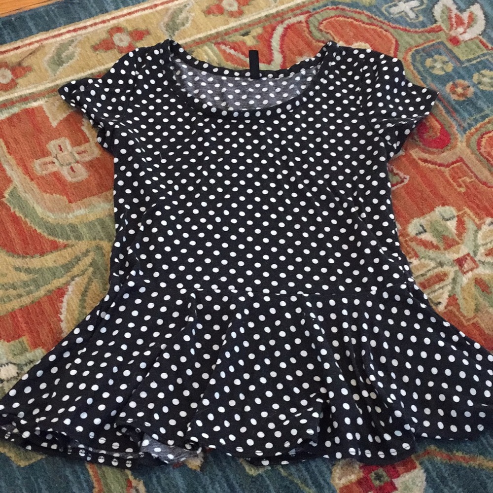 Polka Dot Peplum Top